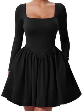 Tik tok shop OYS long sleeves square neck casual dress xl NIP